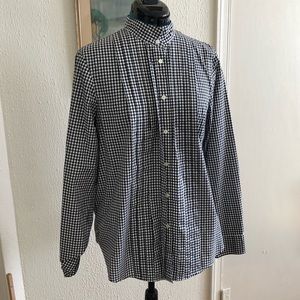 J.Crew Thomas Mason Gingham Tuxedo Shirt